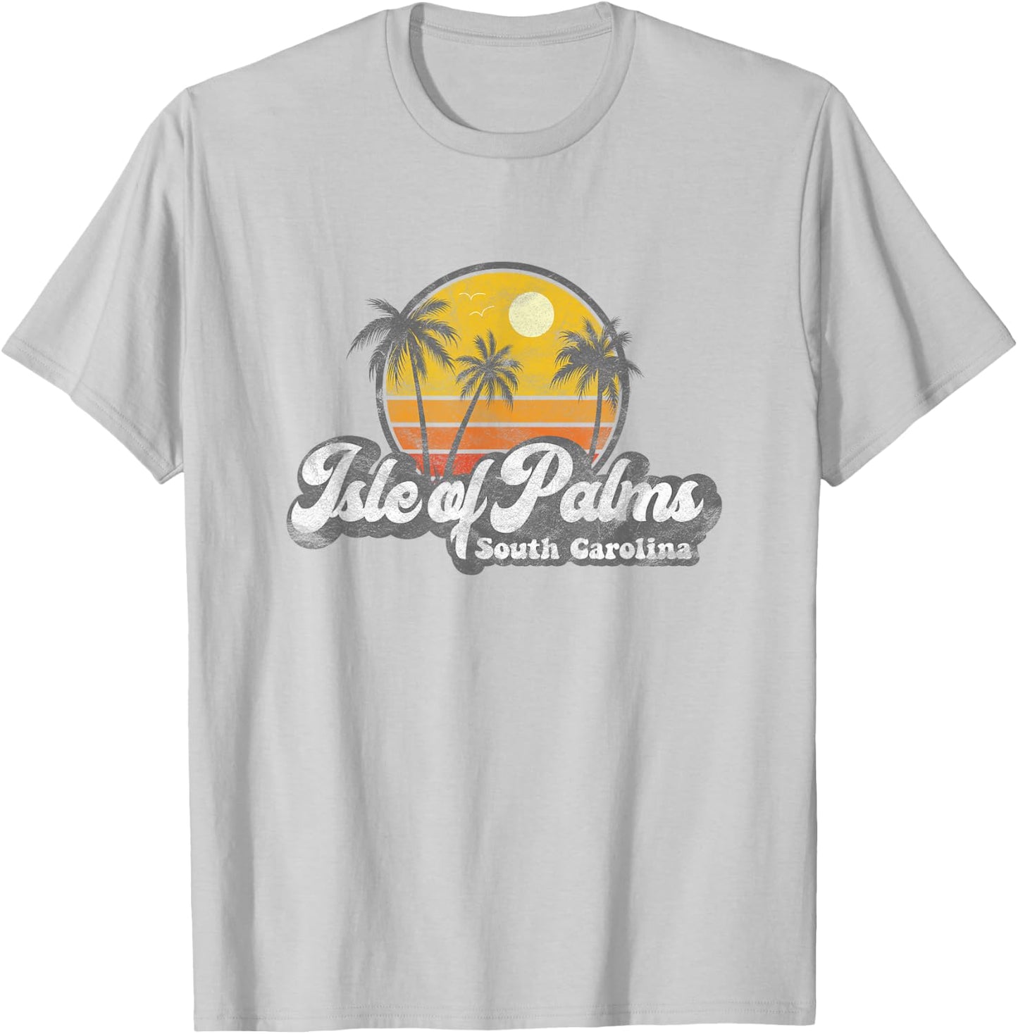 Isle of Palms SC Retro Surfer T-Shirt - T-Shirt | Ash