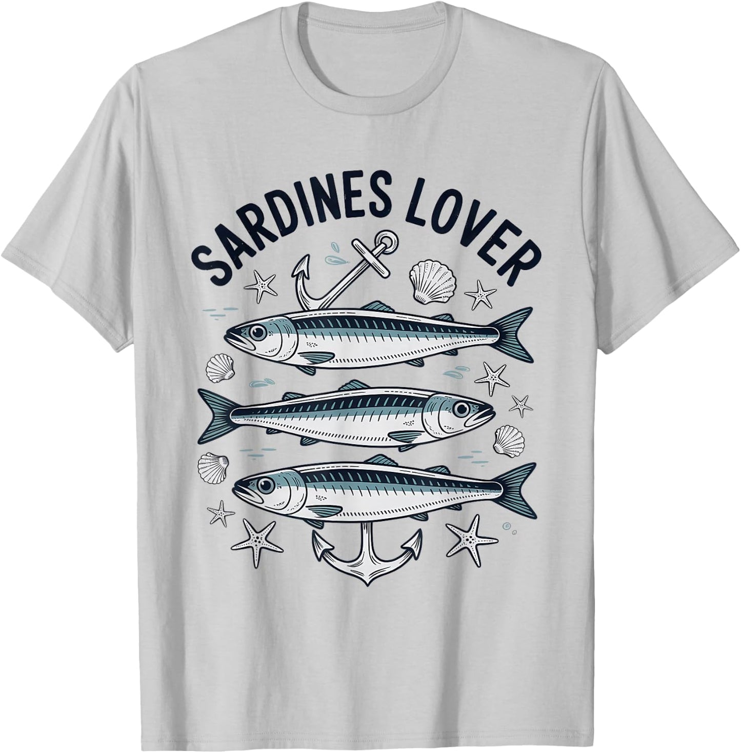 Adore Sardines Fish Sea T-Shirt - T-Shirt | Ash