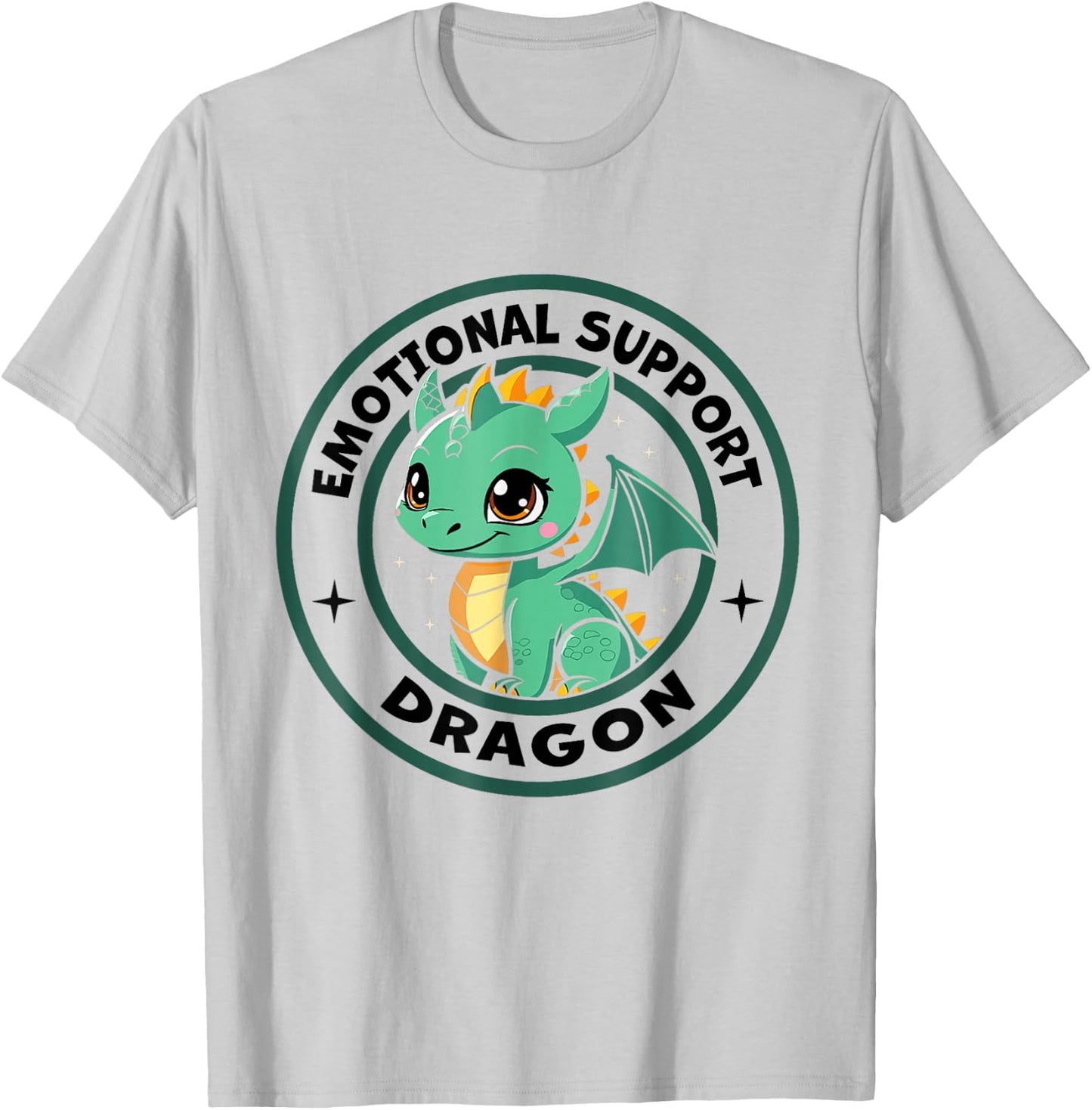 Cute Kawaii Chibi Emotional Support Dragon Men Women Kids T-Shirt - T-Shirt | Ash