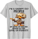 Cute Duck I'm A Grumpy Old People My Level Of Sarcasm T-Shirt - T-Shirt | Ash