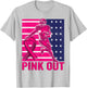 Pink Out Breast Cancer Awareness Football Breast Cancer T-Shirt - T-Shirt | Ash