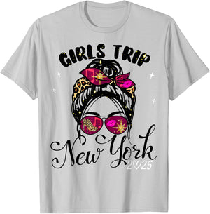 Girls Trip New York 2025 Shirt Weekend Birthday Squad T-Shirt - T-Shirt | Ash