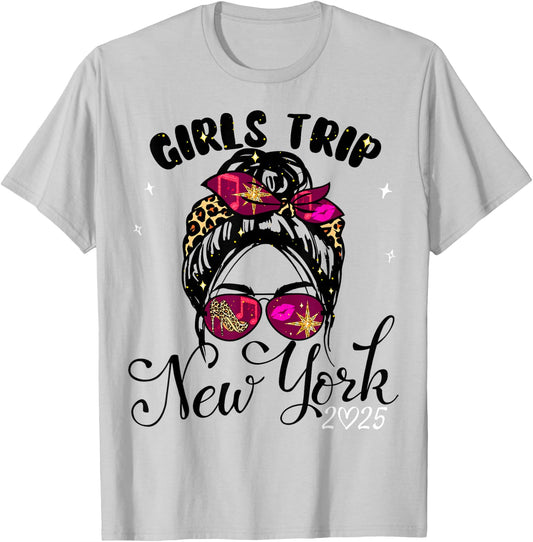 Girls Trip New York 2025 Shirt Weekend Birthday Squad T-Shirt - T-Shirt | Ash