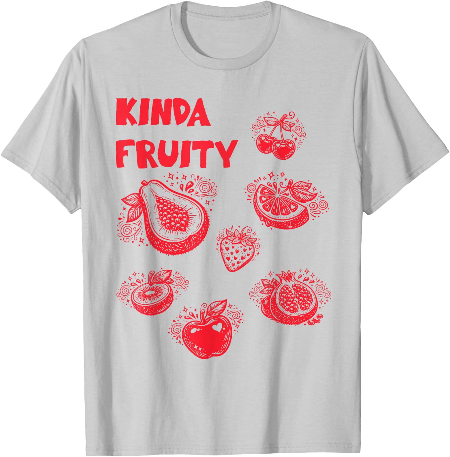 Kinda Fruity Y2K Subtle Way 90s LGBTQ Pride Meme T-Shirt - T-Shirt | Ash