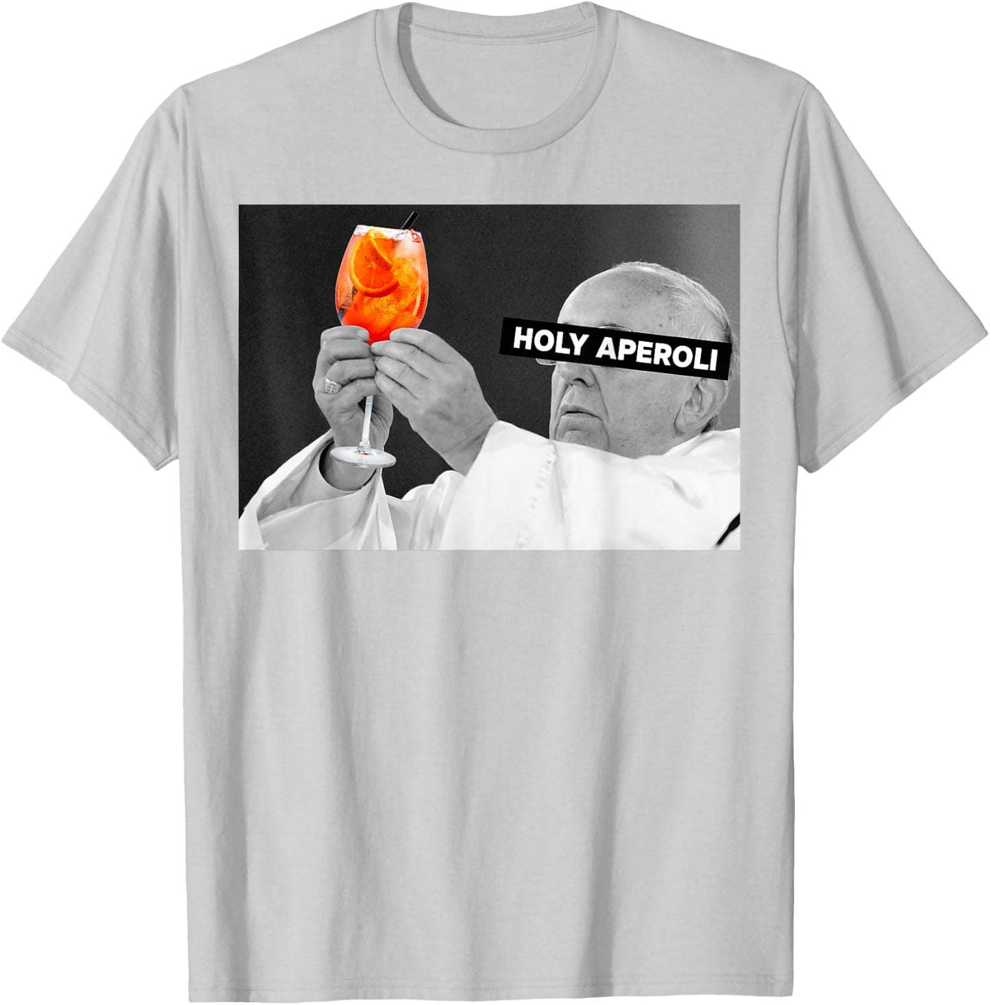 HOLY APEROLI X POPE DRIP X FRANCIS SPRITZ CLUB , White T-Shirt - T-Shirt | Ash