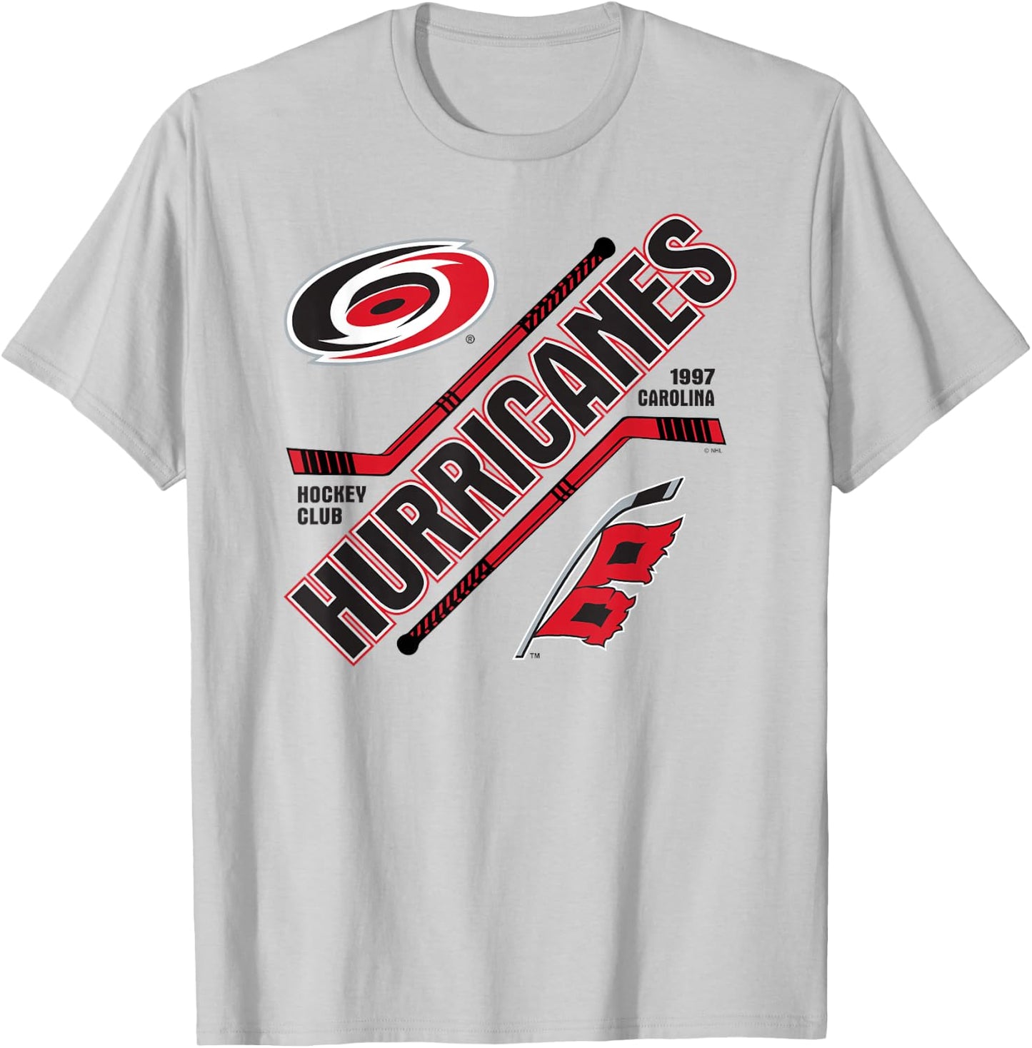 Carolina Hurricanes Force Heather Gray Officially Licensed T-Shirt - T-Shirt | Ash