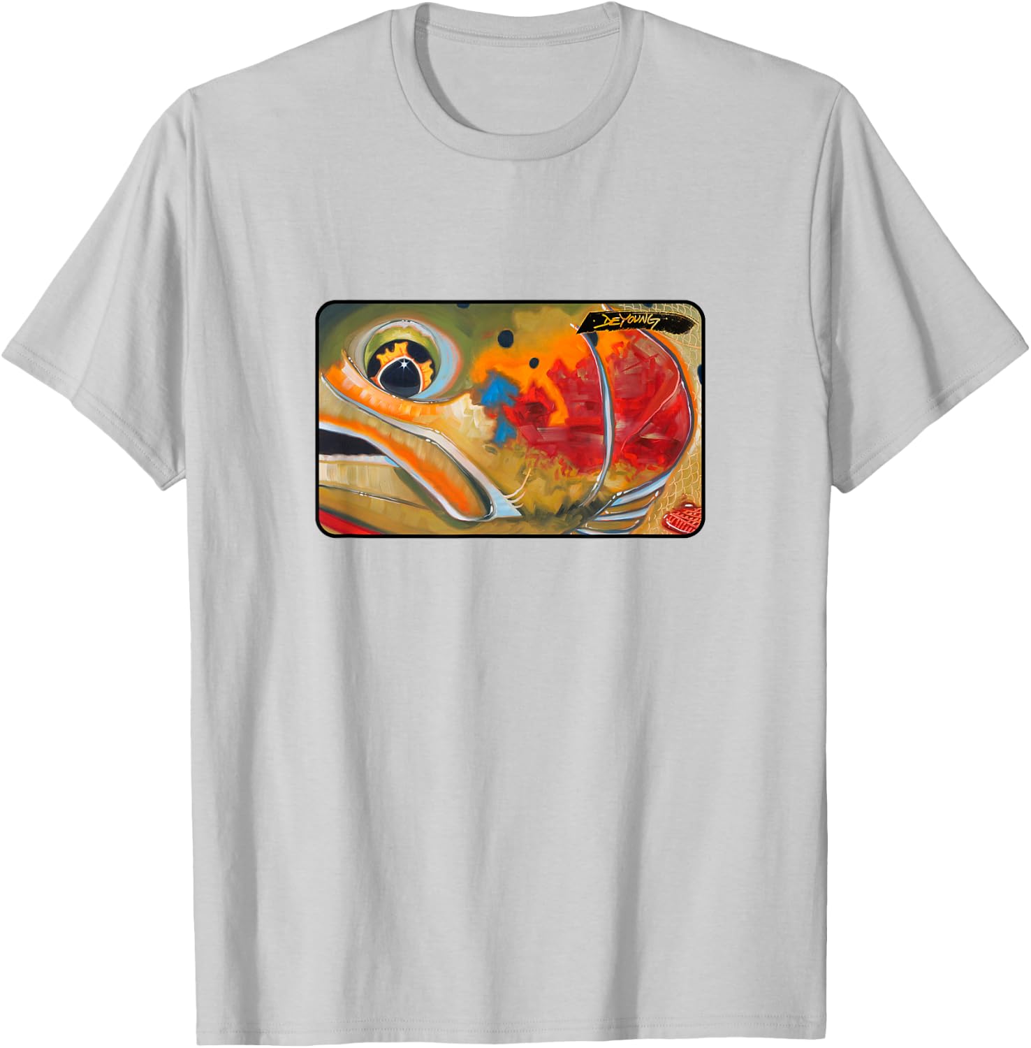 Cutthroat Yellowstone Fly Fishing Derek DeYoung T-Shirt - T-Shirt | Ash