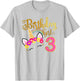 I'm 3rd the Birthday for Girl Unicorn 3 year old Birthday T-Shirt - T-Shirt | Ash
