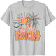 Retro Feeling Beachy Tropical Sunset Summer Vacation Trip T-Shirt - T-Shirt | Ash