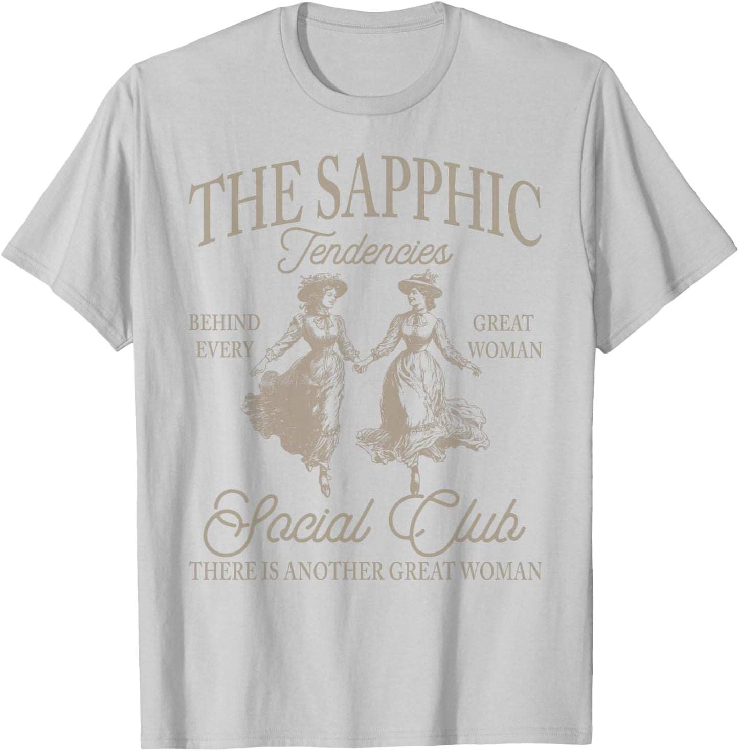 Behind Every Great Woman Aesthetic T-Shirt - T-Shirt | Ash