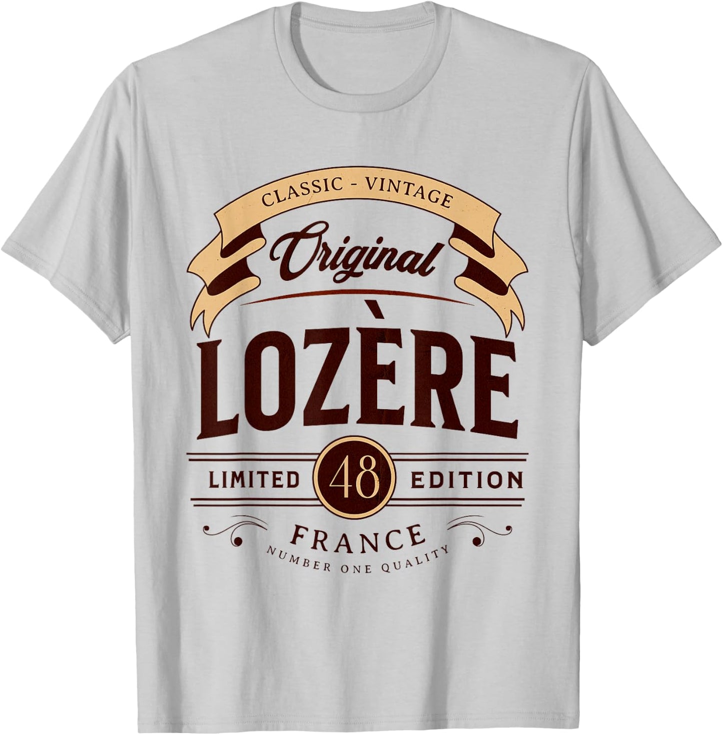 Vintage Lozère France , grey, S T-Shirt - T-Shirt | Ash