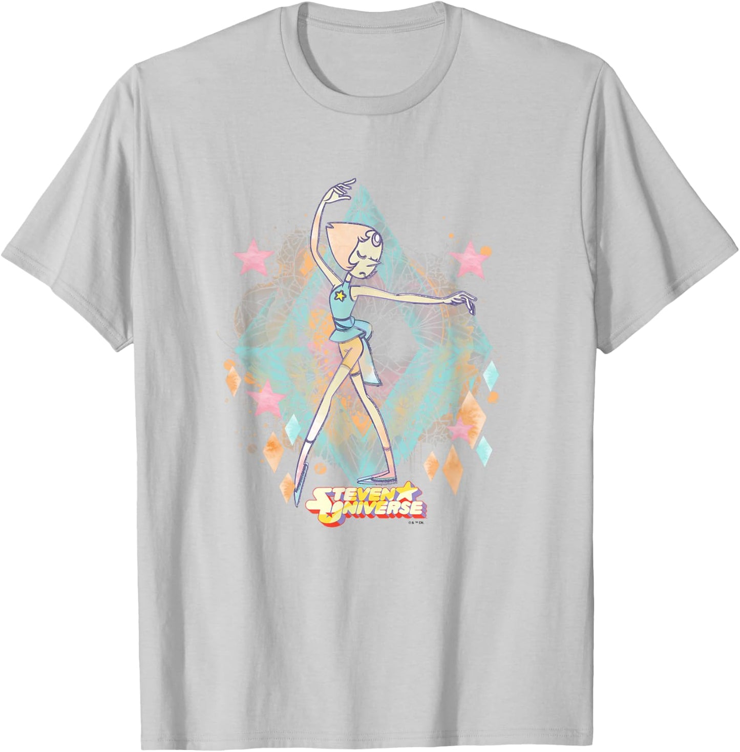 Steven Universe Pearl Sketch Watercolor Faded T-Shirt - T-Shirt | Ash