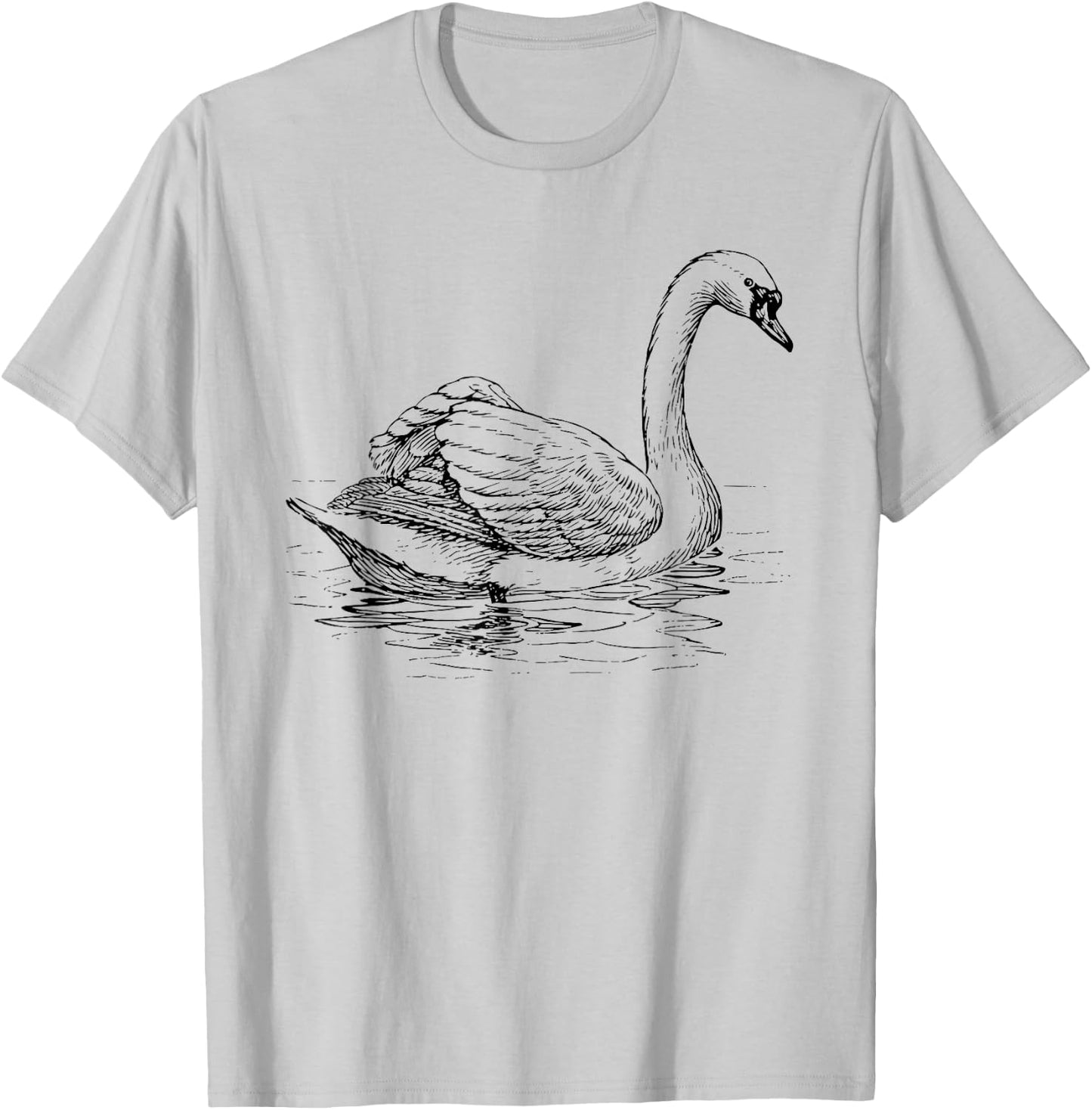 Vintage Illustration of a Swan T-Shirt - T-Shirt | Ash
