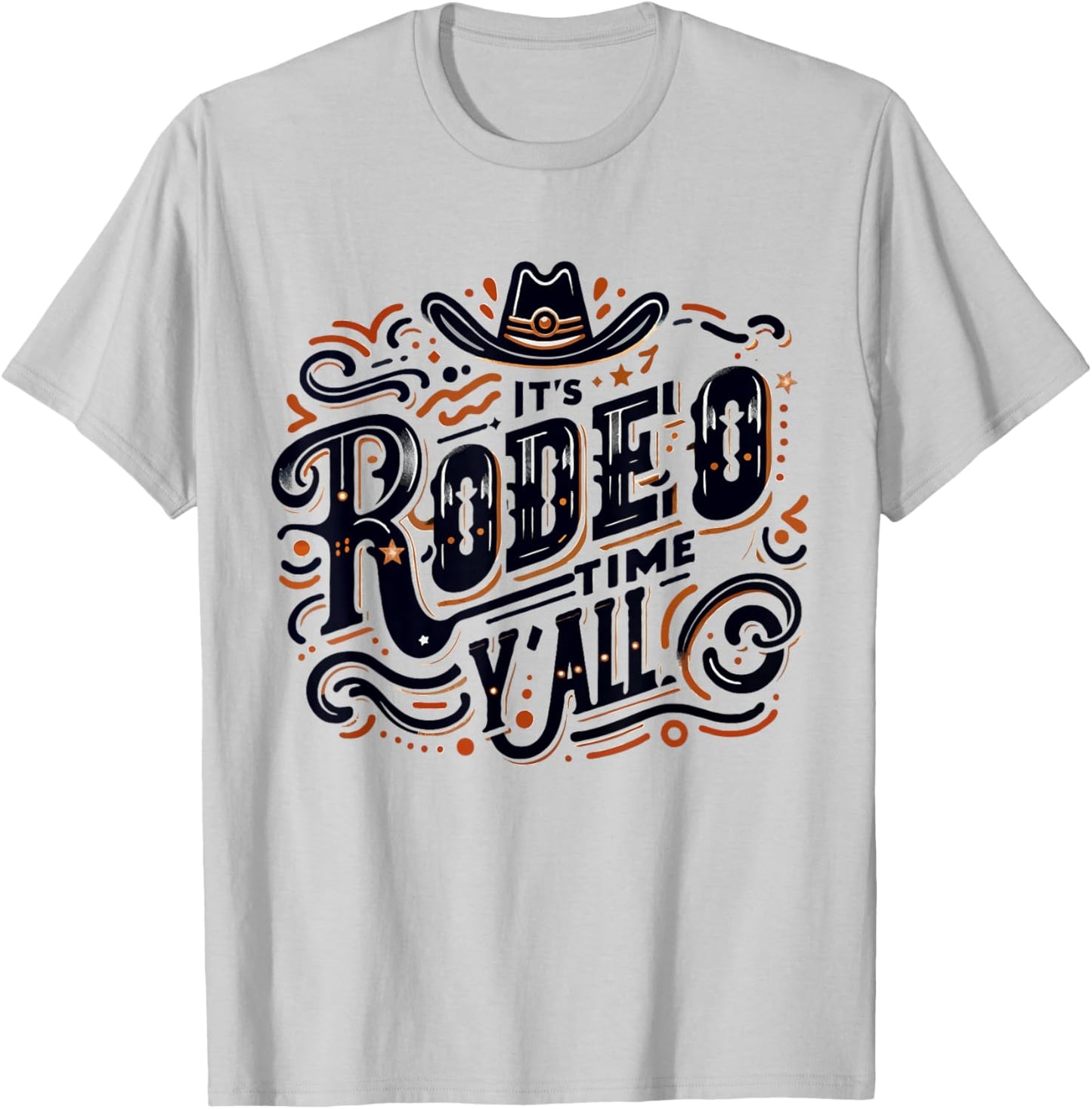 It's Rodeo Time Y'all Cute Rodeo Time Cowgirl Cowboy T-Shirt - T-Shirt | Ash