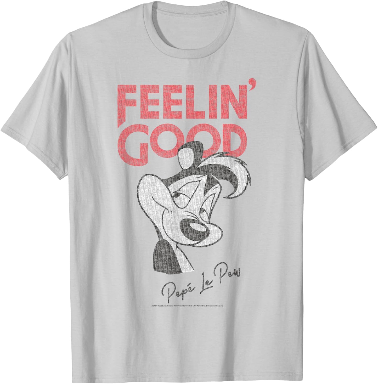 Looney Tunes Pepe Le Pew Feelin' Good T-Shirt - T-Shirt | Ash