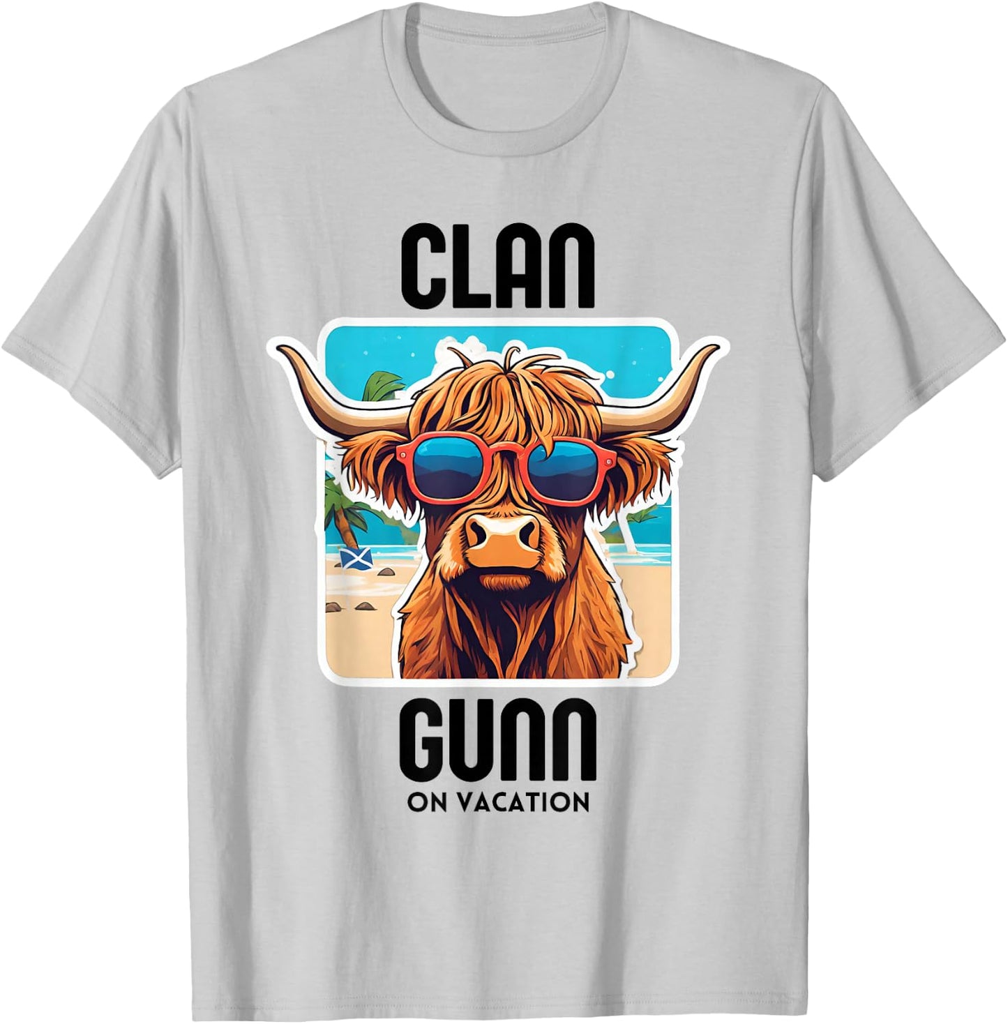 Gunn Clan Vacation Scottish Family Name Party T-Shirt - T-Shirt | Ash