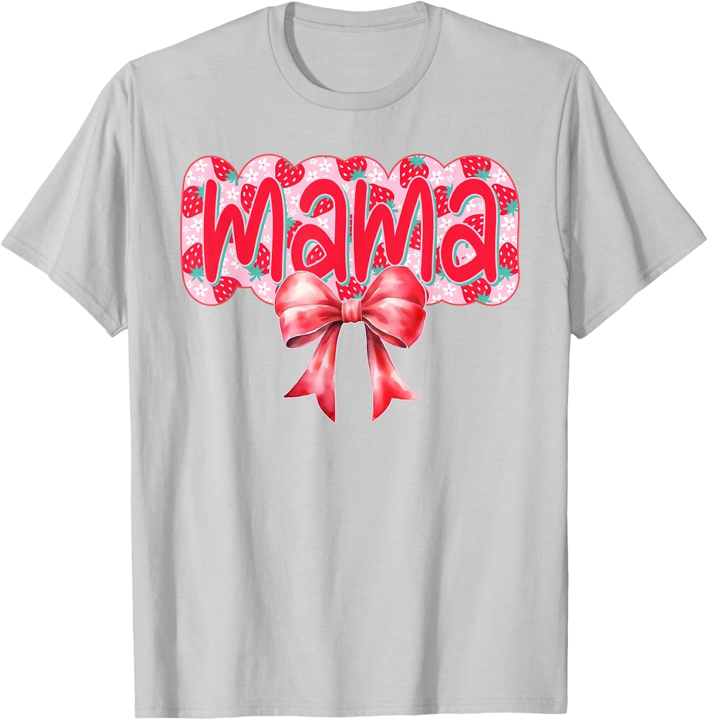 Mama Of The Berry First Birthday Strawberry Family Matching T-Shirt - T-Shirt | Ash