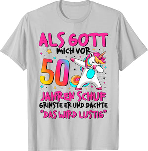 Women's 50th Birthday 50 Years Woman 50 It Will Be Funny, gray T-Shirt - T-Shirt | Ash
