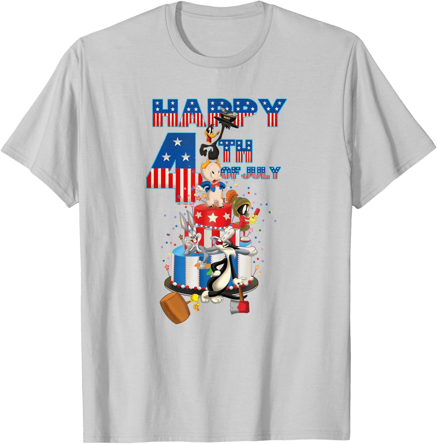 Looney Tunes Bugs and Friends 4th of July T-Shirt - T-Shirt | Ash