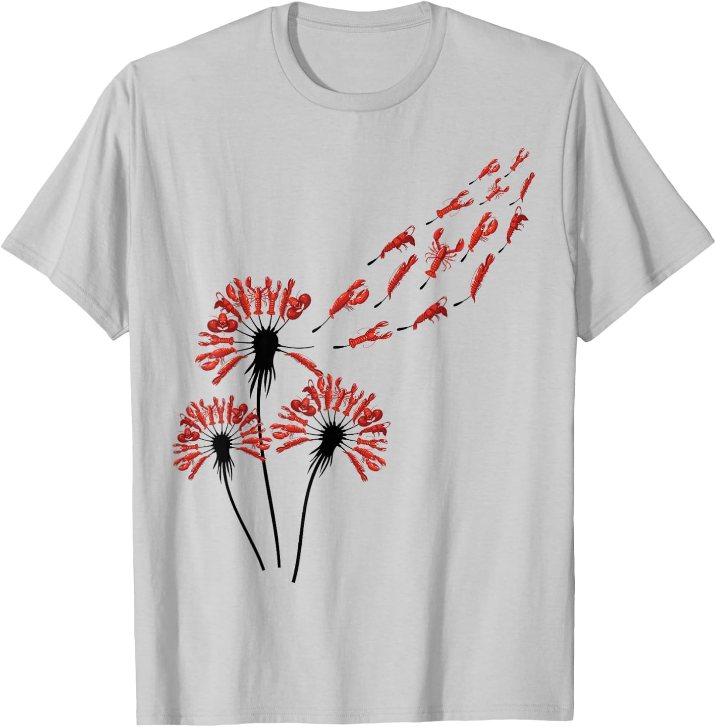 Flower Dandelion Lobsters Shirt for Lobster Lover | Lobster T-Shirt - T-Shirt | Ash