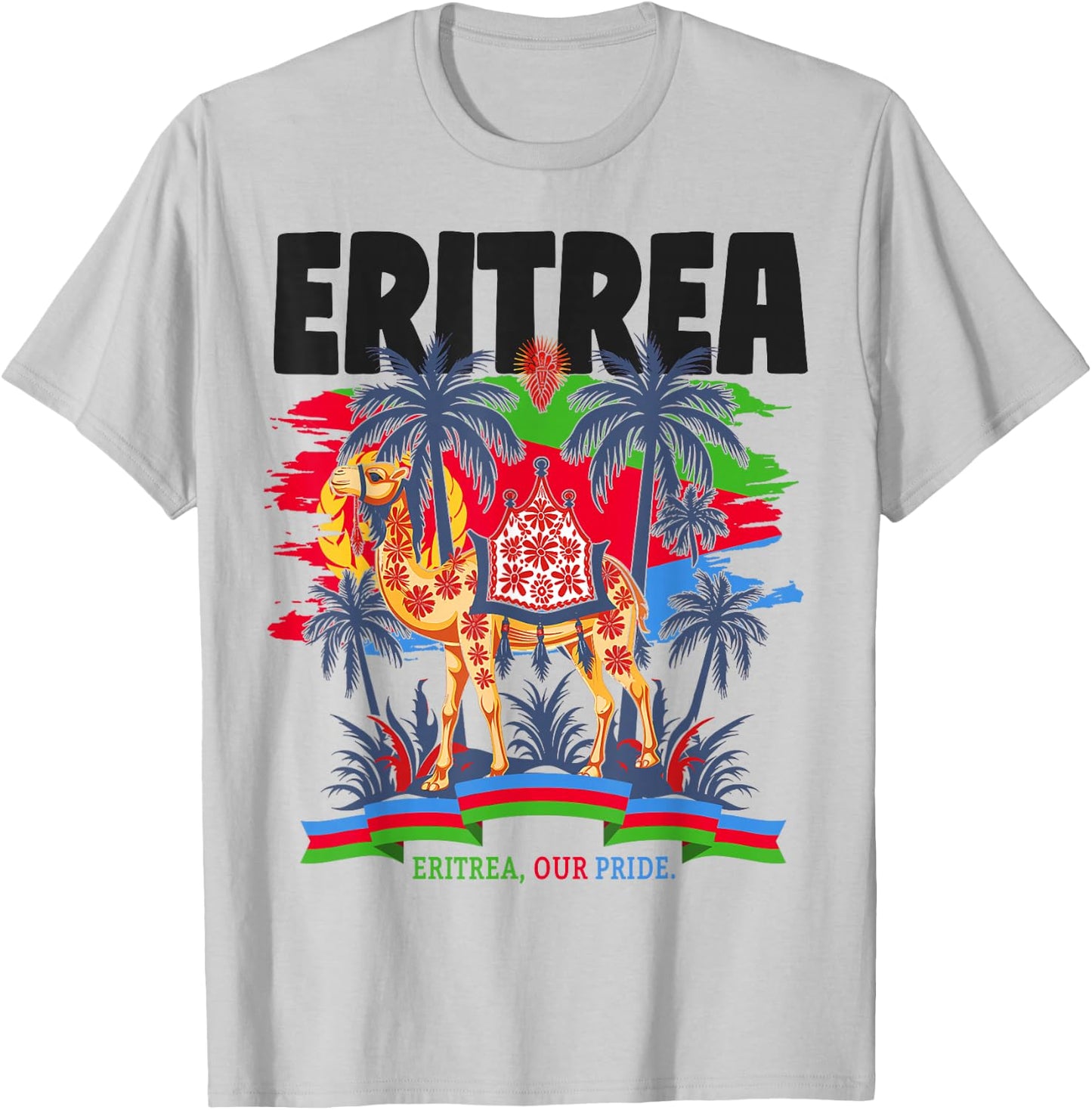 Eritrean Flag Outfit Ideas for Children & Camel Eritrean Flag T-Shirt - T-Shirt | Ash