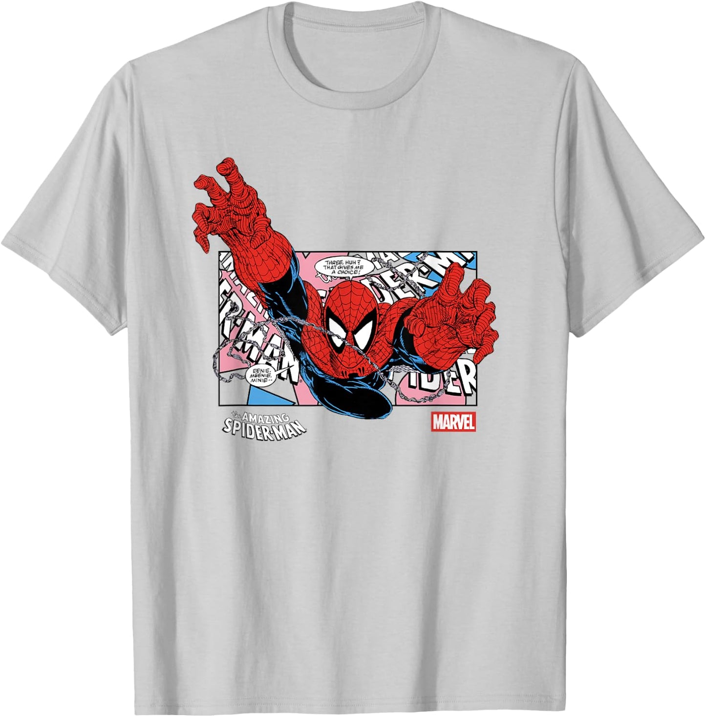Marvel Comics Spider-Man Action Pose Vintage T-Shirt - T-Shirt | Ash