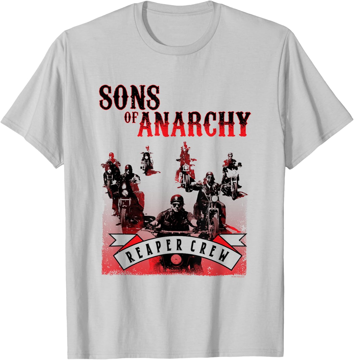 Sons of Anarchy Black and Red Poster T-Shirt - T-Shirt | Ash