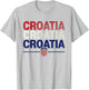 Croatia Hrvatska Flag Zagreb Croatian Jersey Retro T-Shirt - T-Shirt | Ash