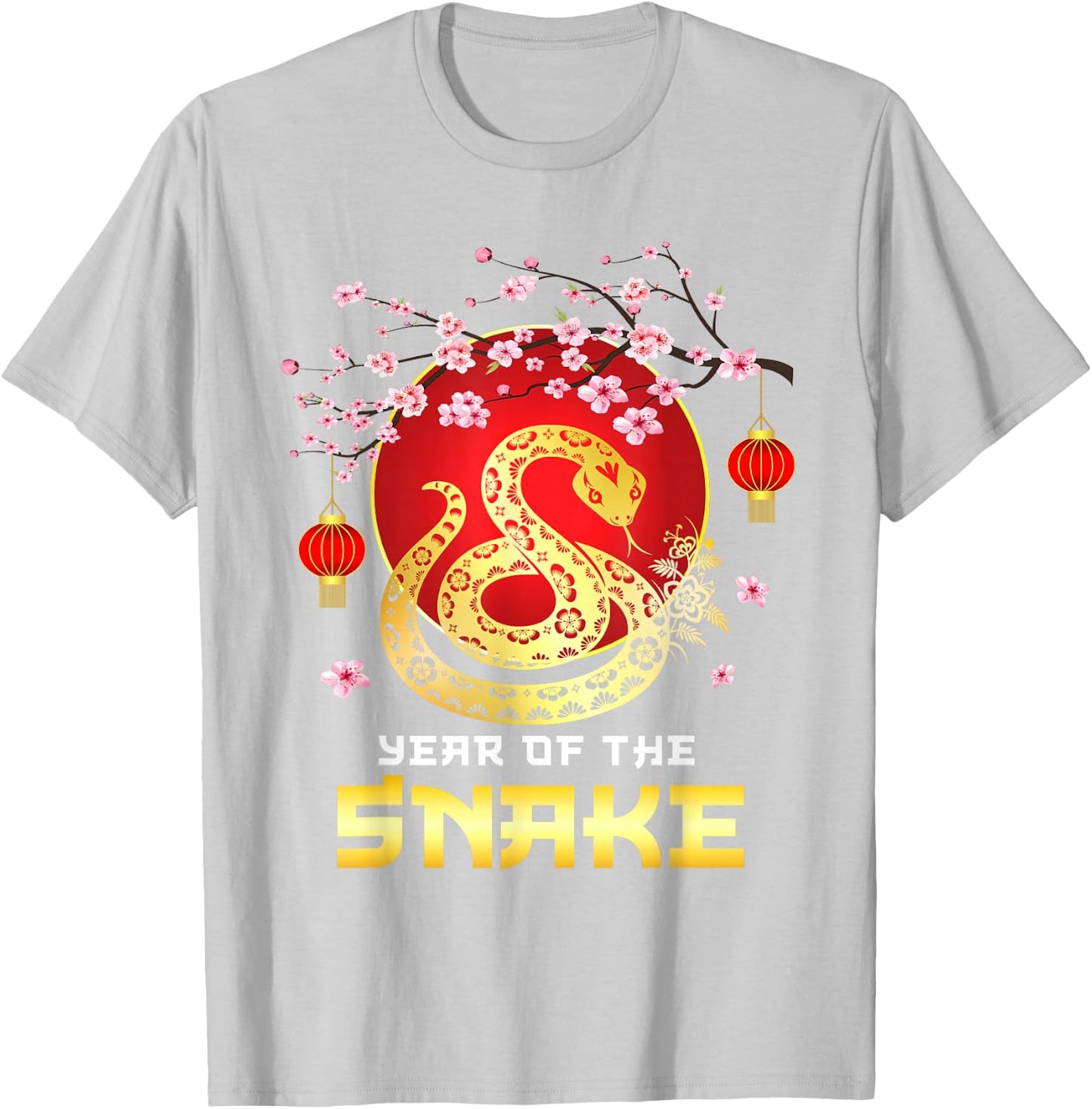 Amazing Year of The Snake 2025 Chinese New Year Zodiac Snake T-Shirt - T-Shirt | Ash