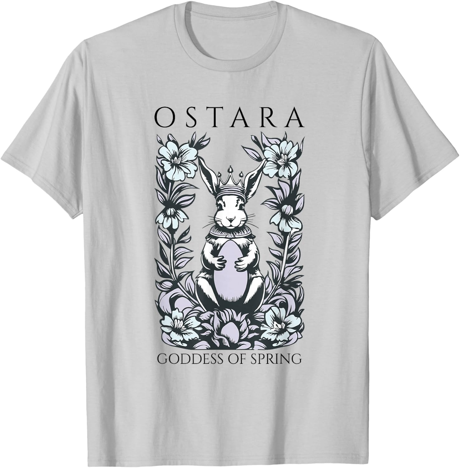 Ostara Goddess of Spring Easter Bunny Blessings Fertility T-Shirt - T-Shirt | Ash