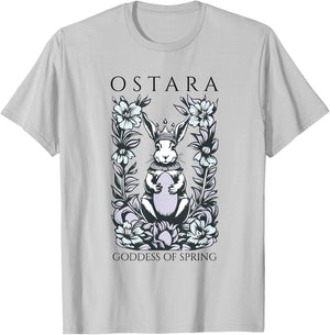 Ostara Goddess of Spring Easter Bunny Blessings Fertility T-Shirt - T-Shirt | Ash