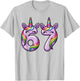 67 Six Seven 6 7 Meme Licorns Funny Boy Girl Kids T-Shirt - T-Shirt | Ash