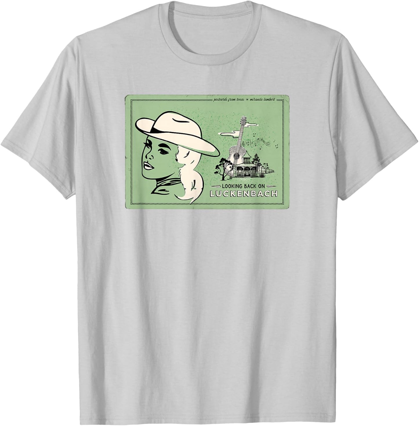 Miranda Lambert Luckenbach Postcards From Texas T-Shirt - T-Shirt | Ash