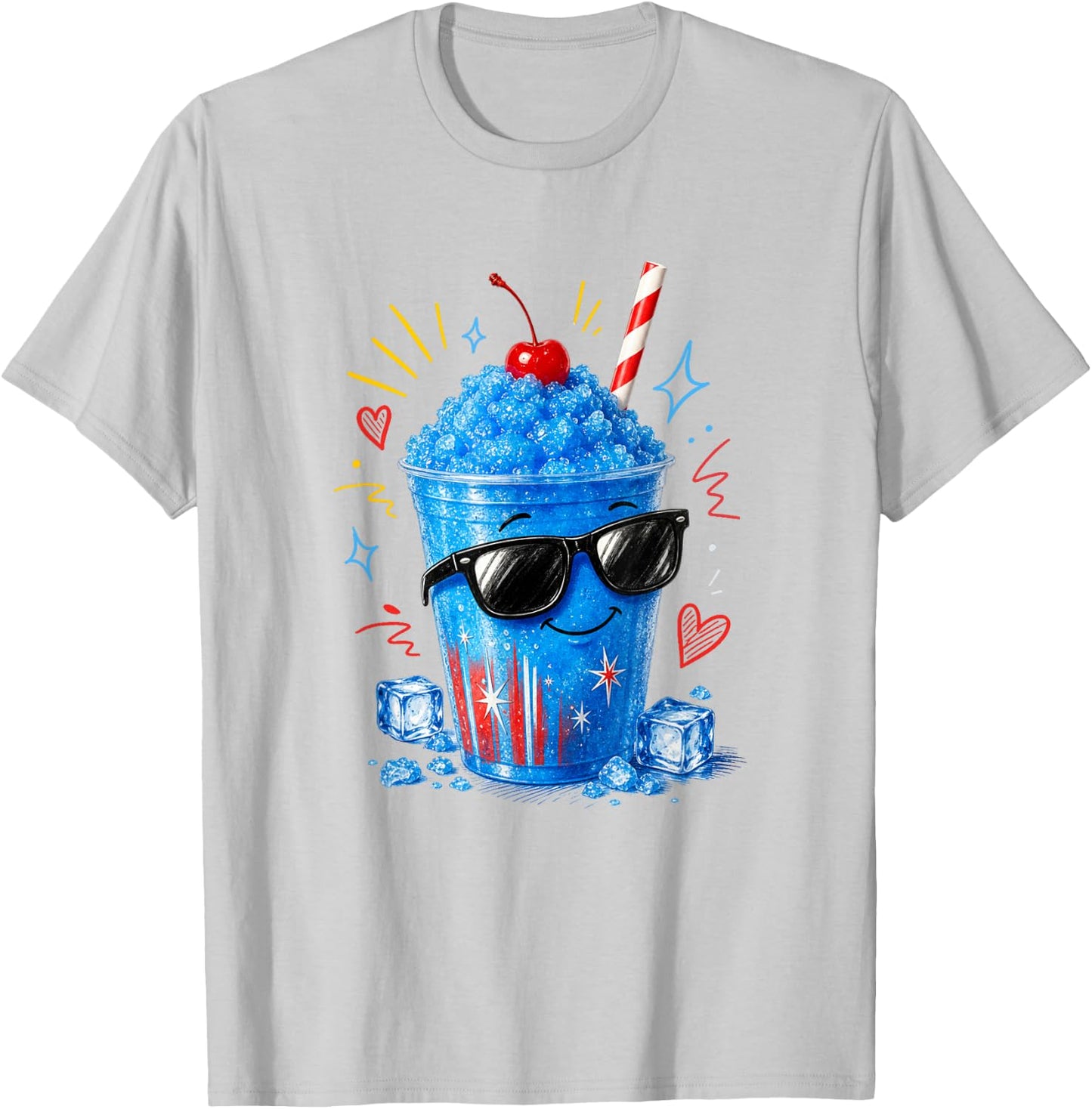 Slushies Cool Fun Summer Slushy Drink Slushie Lover T-Shirt - T-Shirt | Ash
