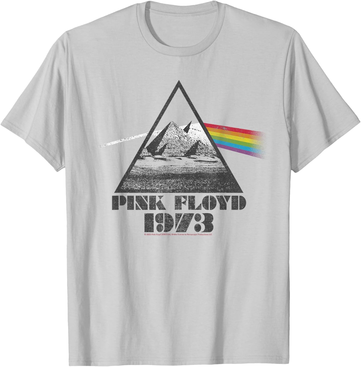 Pink Floyd 1973 La Face cachée de la Lune Prism Rainbow T-Shirt - T-Shirt | Ash