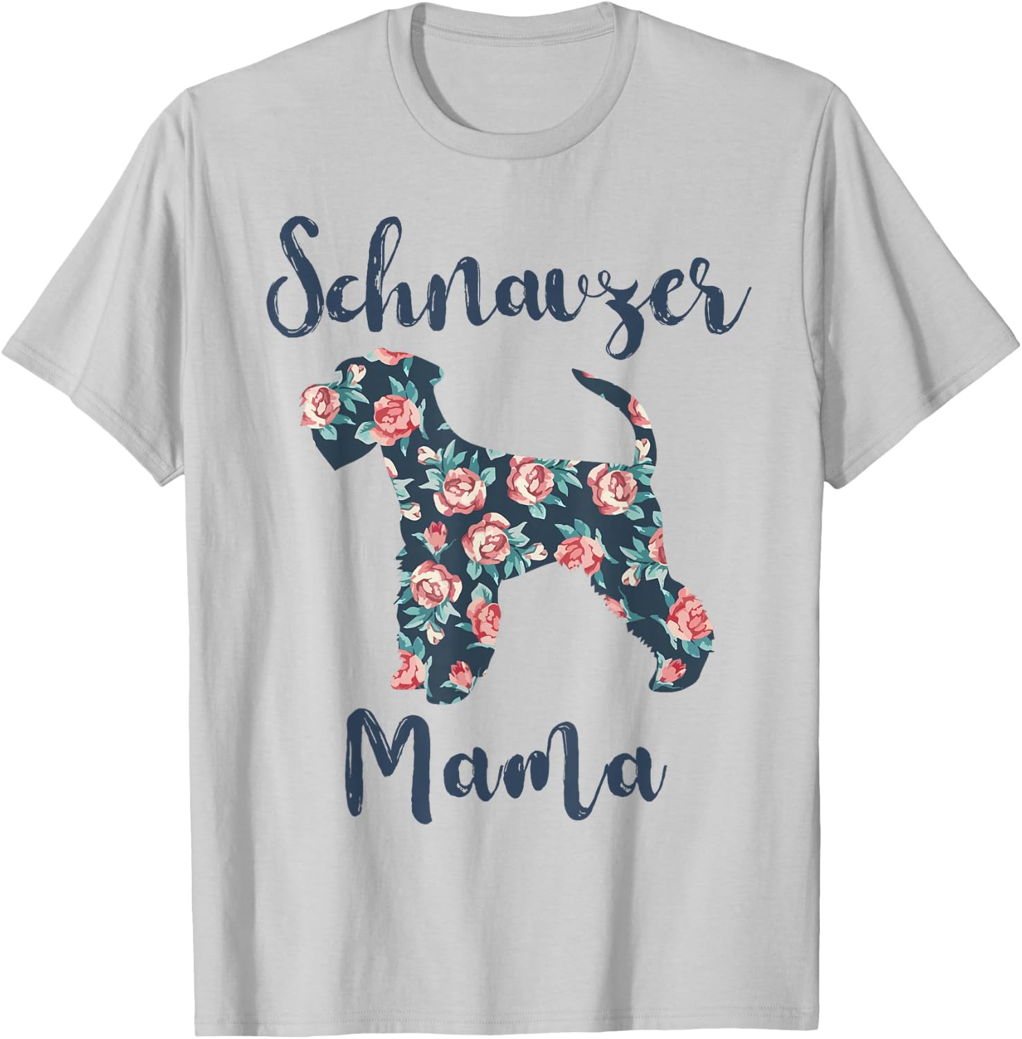 Mini Schnauzer Mama Shirt Women Schnauzer Mom Mother Day T-Shirt - T-Shirt | Ash