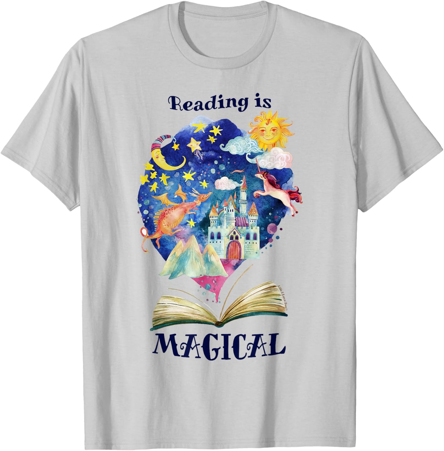 Reading is Magical Library Book Worm Teacher Librarian Men Women Girls Kids T-Shirt - T-Shirt | Ash