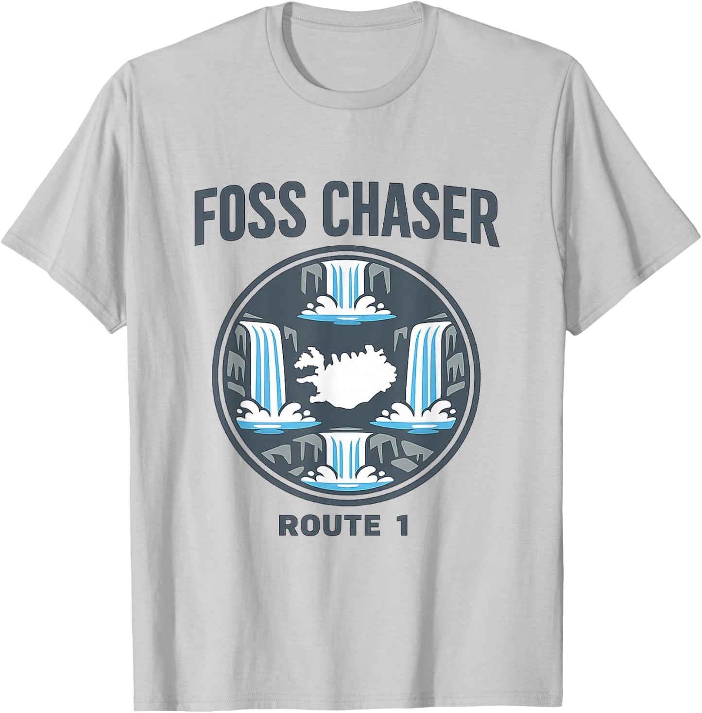 FOSS Chaser Route 1 Iceland Ring Road T-Shirt - T-Shirt | Ash