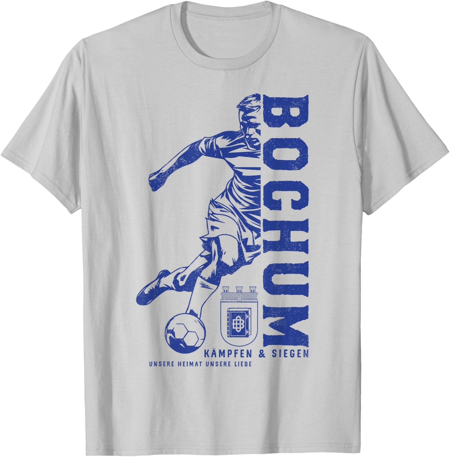 Bochum with German Text "Unsere Heimat Unsere Liebe ", White T-Shirt - T-Shirt | Ash
