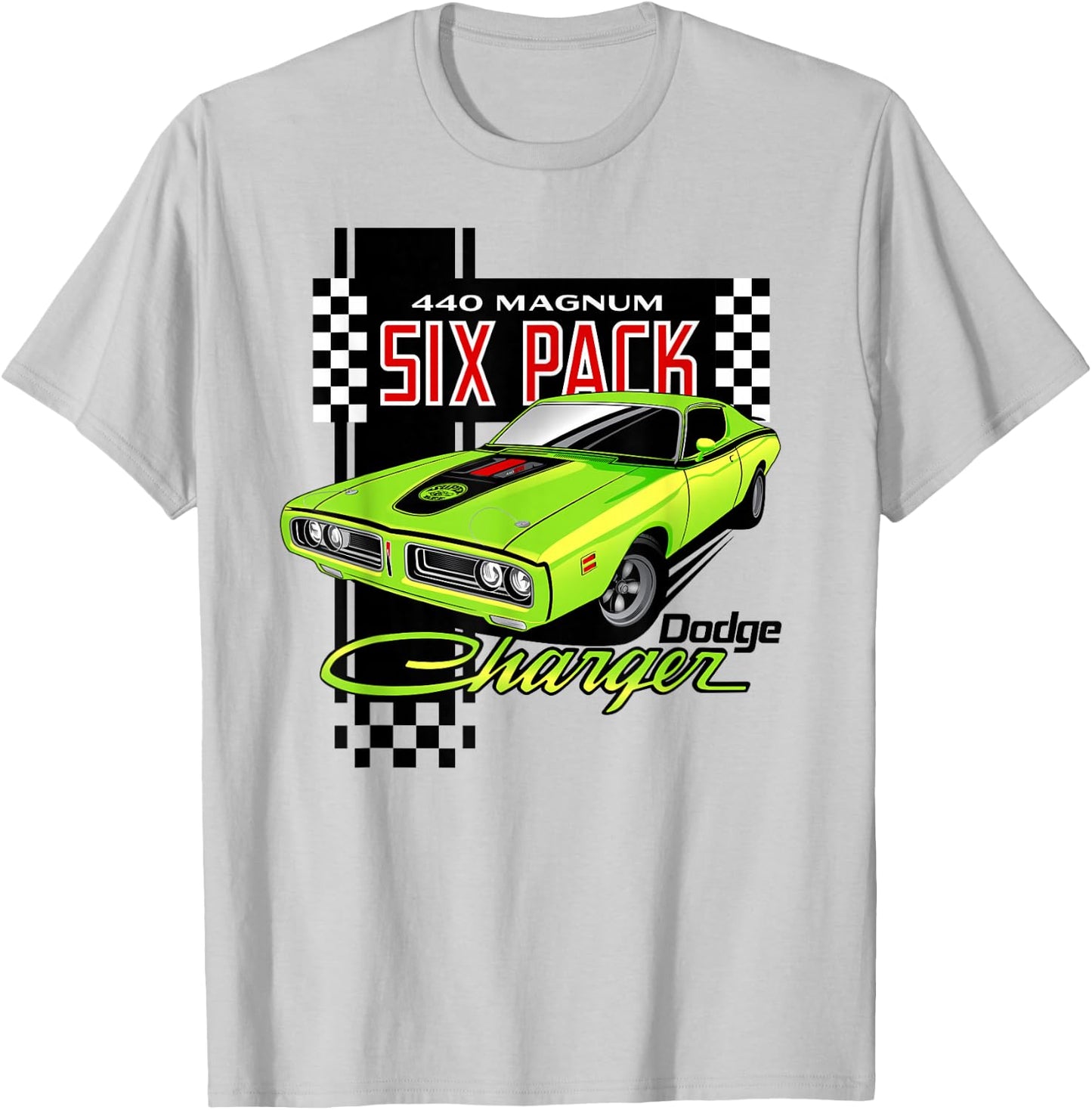 Dodge Charger 440 Magnum Sixpack T-Shirt - T-Shirt | Ash