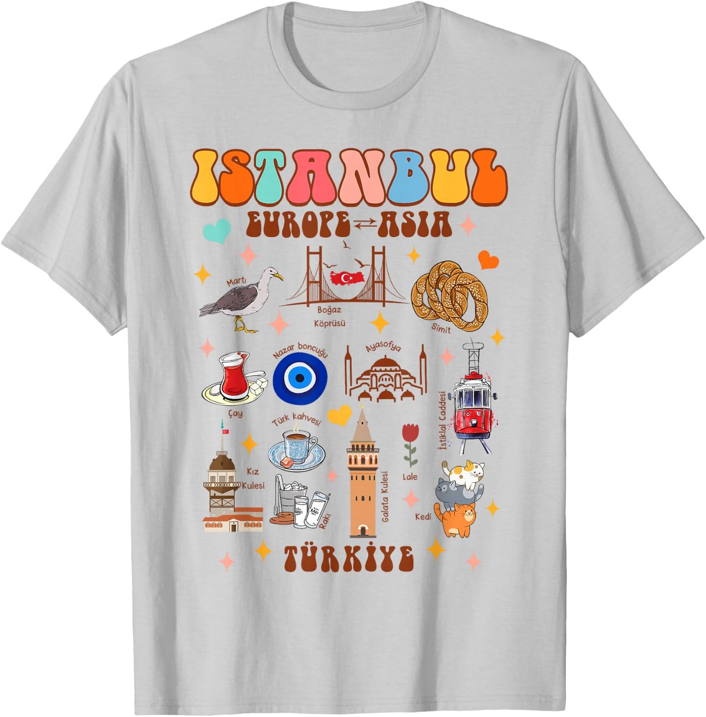 Istanbul Travel Traveling Summer Vacation Istanbul Turkey T-Shirt - T-Shirt | Ash