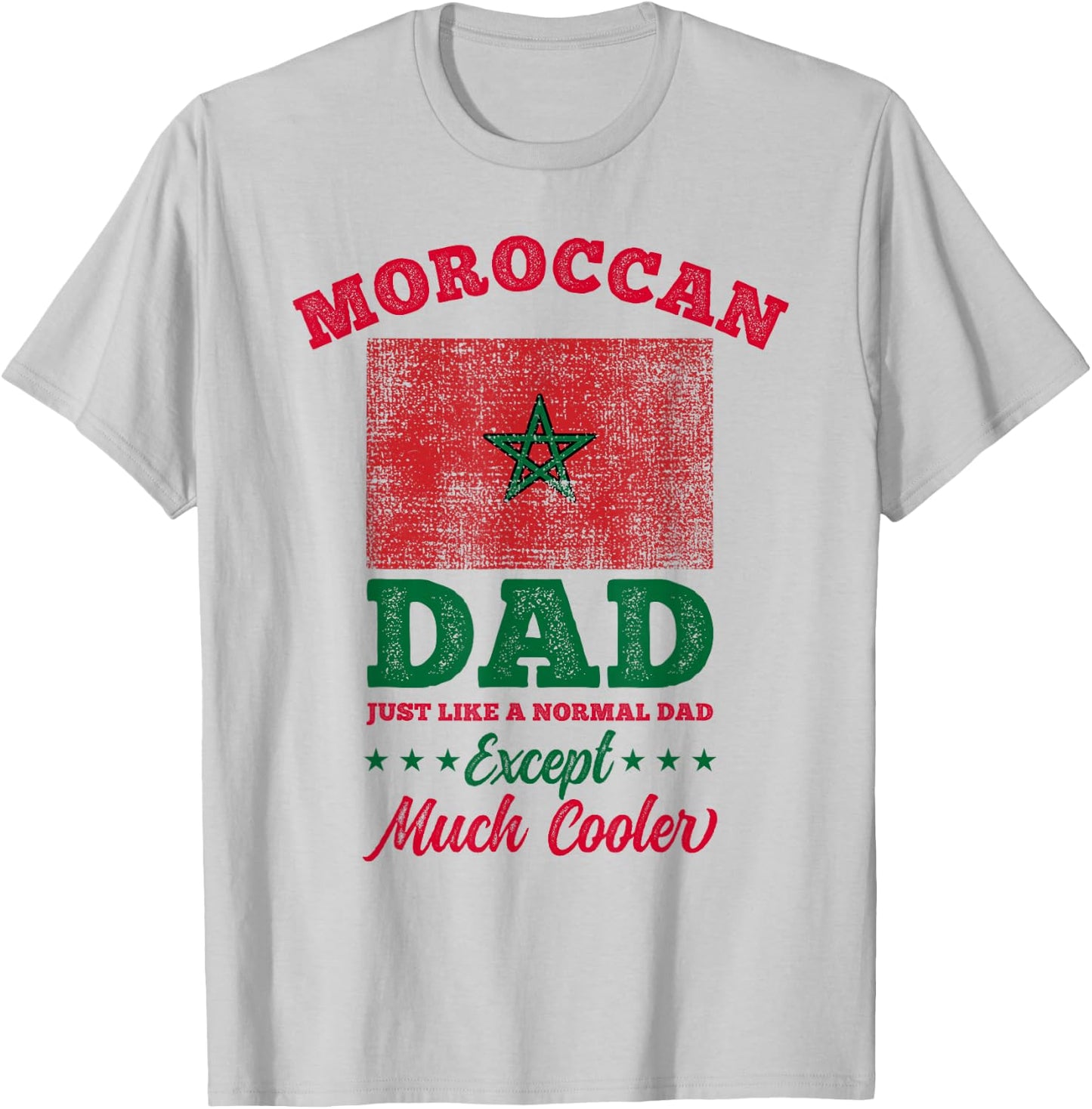 Moroccan Dad Fathers Day T-Shirt - T-Shirt | Ash