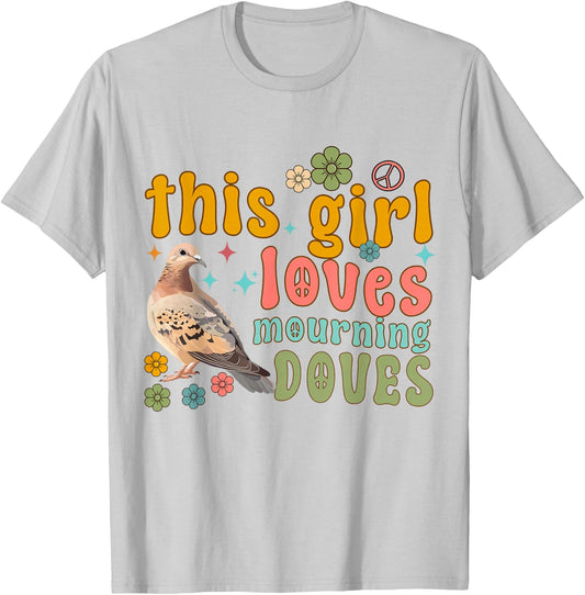 Mourning Dove Bird Lover Women Daughter Girl Turtle Dove T-Shirt - T-Shirt | Ash
