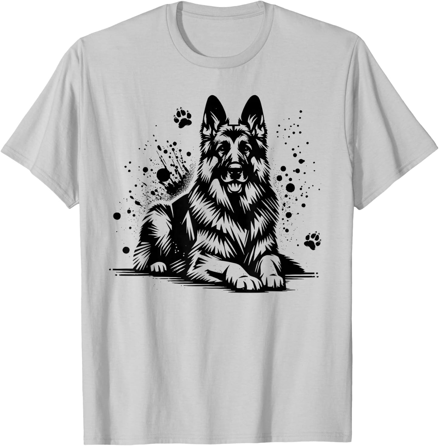 German Shepherd , grey, S T-Shirt - T-Shirt | Ash