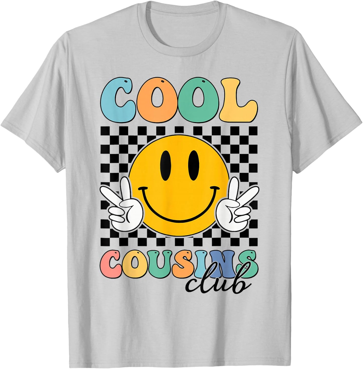 Cool Cousin Club Retro Cousin Matching Family Crew T-Shirt - T-Shirt | Ash