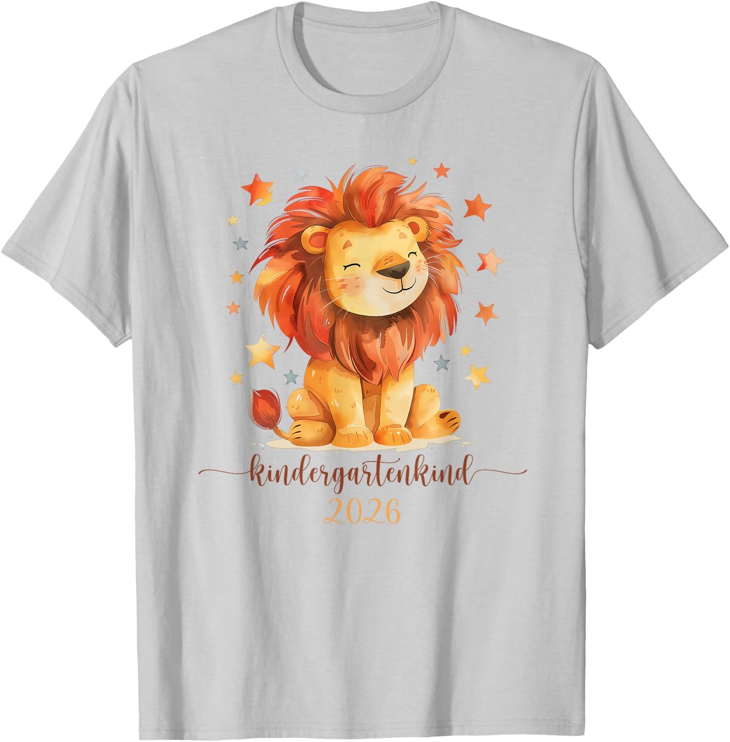 Löwe Kindergartenkind 2026 Kindergartenstart T-Shirt - T-Shirt | Ash