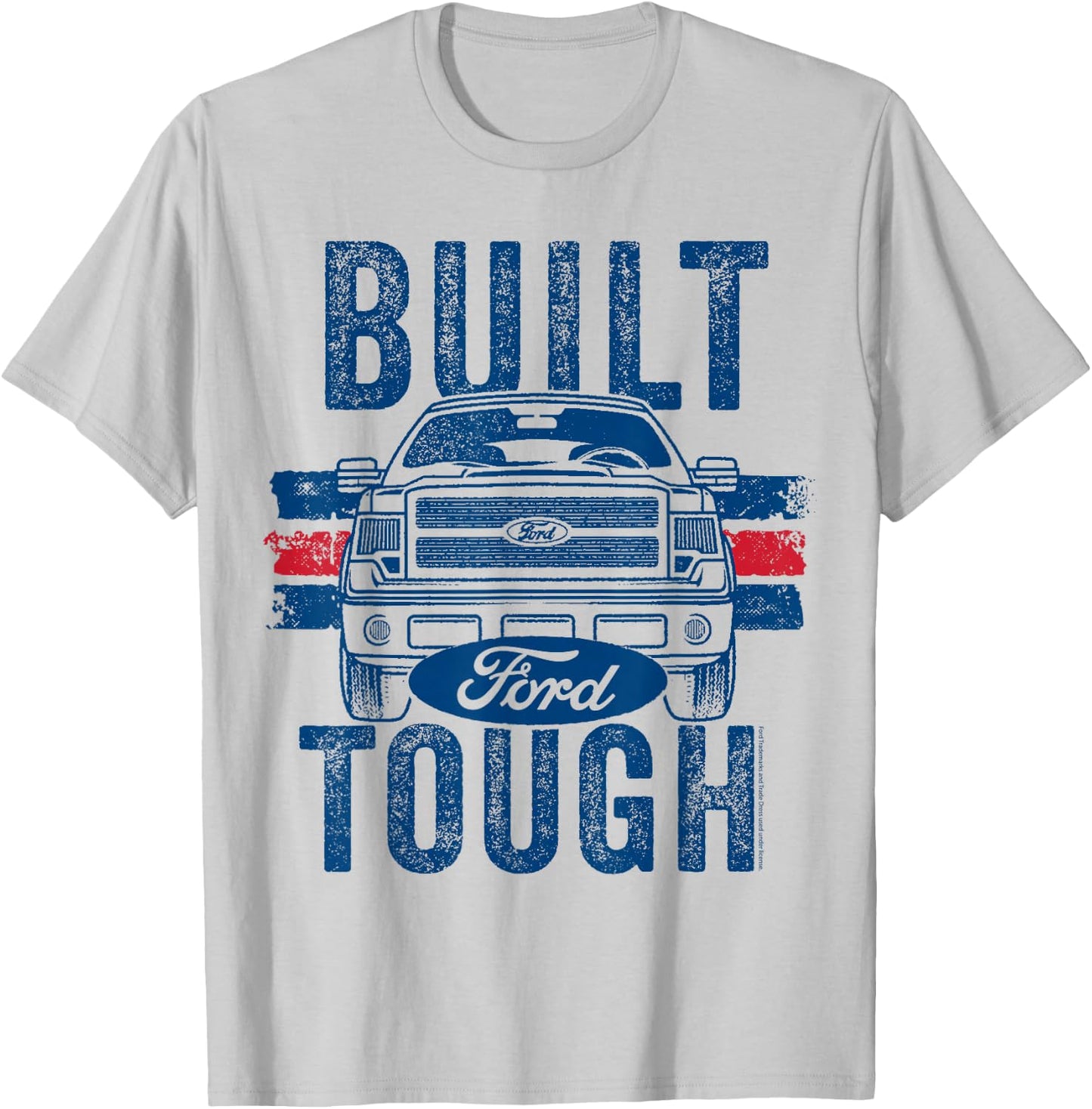 Ford F-150 Truck Built Tough with Logo T-Shirt - T-Shirt | Ash