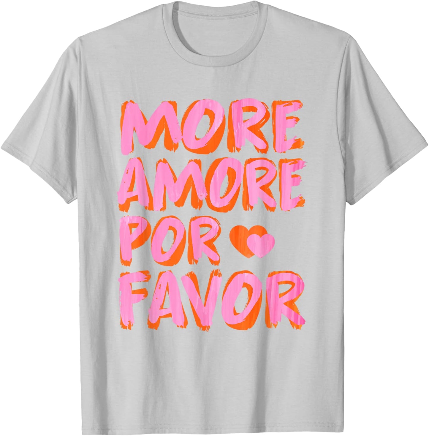 More Amore Por Favor X Mehr Liebe - Selbstliebe Selflove , White T-Shirt - T-Shirt | Ash