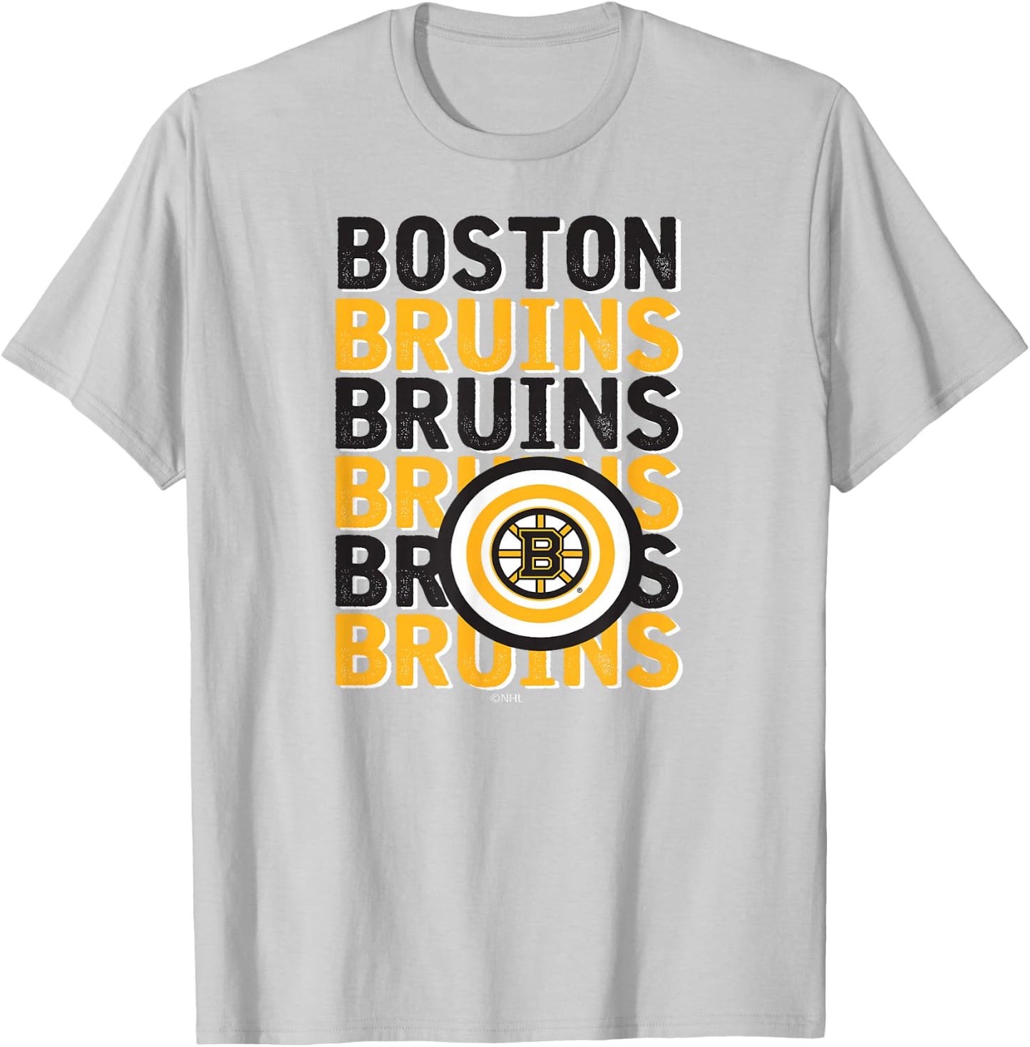 Boston Bruins Repeat Gray Officially Licensed T-Shirt - T-Shirt | Ash