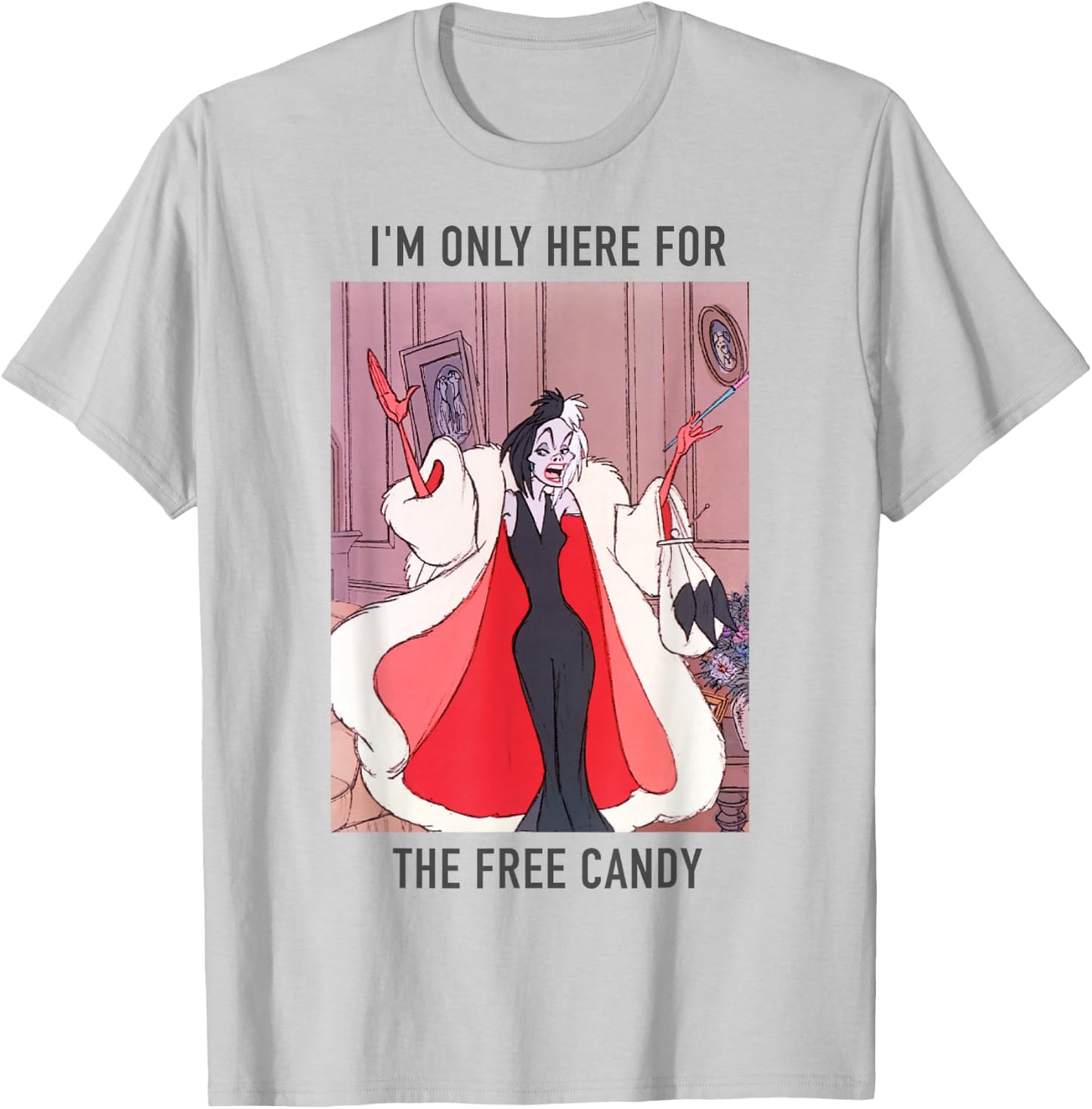 Disney 101 Dalmatians Halloween Cruella De Vil Poster T-Shirt - T-Shirt | Ash